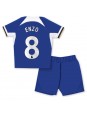 Otroški Nogometna dresi replika Chelsea Enzo Fernandez #8 Domači 2023-24 Kratek rokav (+ hlače)